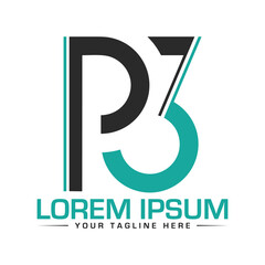 P3 Letter Logo Design Creative Design