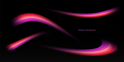 Neon speed lines. Dynamic light motion traces. Light trace wave, trace line.	 Futuristic lines for advertising, posters,	