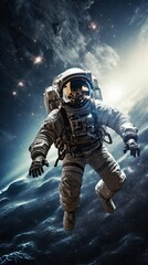 Fototapeta premium Astronaut floating in space