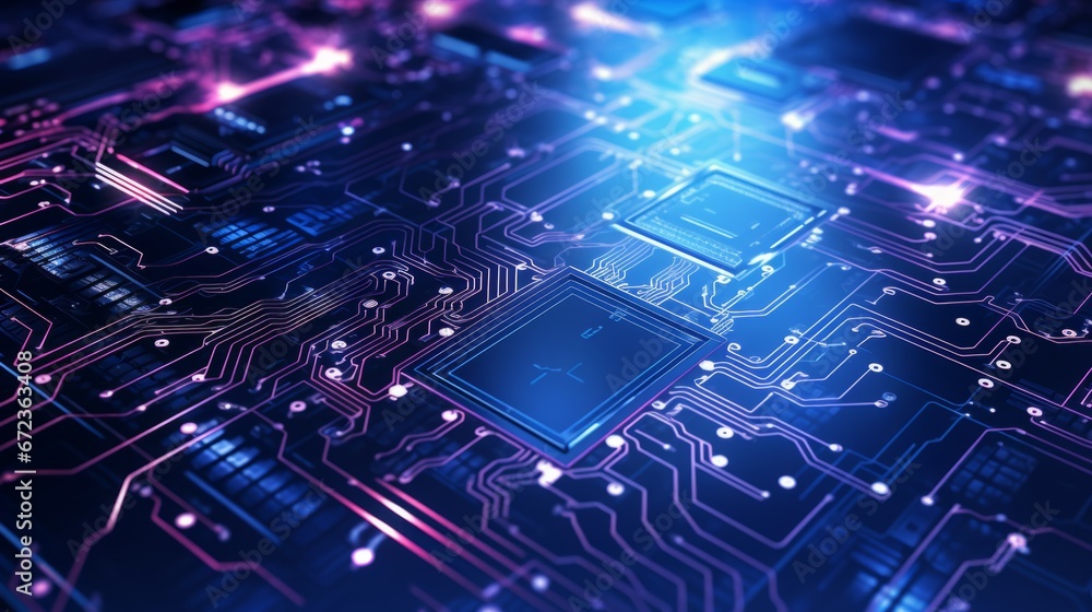 Poster circuit board. technology background. central computer processors cpu concept. motherboard digital c