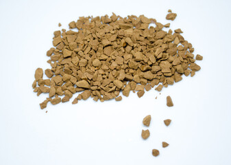 Coffee granules, isolated on white background