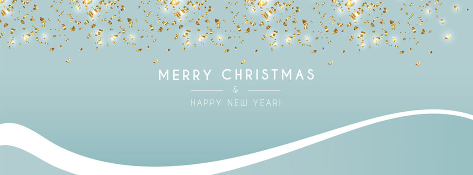 Merry Christmas party new year facebook banner template