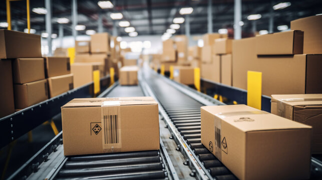 E-Commerce Delivery Center: Package Automation, generated by IA