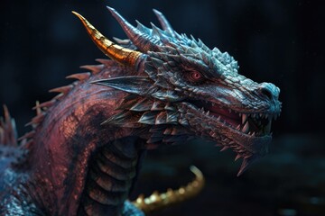 Enchanted Mystical Dragon Closeup