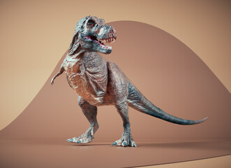 Tyrannosaurus-rex posing in studio.