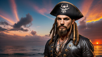 Rey de los Corsarios: El Pirata Valiente - obrazy, fototapety, plakaty