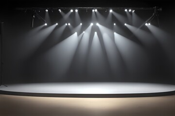 A Blank Canvas Illuminated by Spotlights, Awaiting the Performance