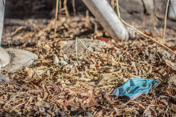 Mask lying on ground