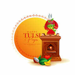 shubh Tulsi Vivah hindu festival template.