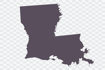 LOUISIANA Map Graphite Color on White Background quality files Png