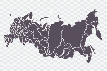 Russia Map Graphite Color on White Background quality files Png