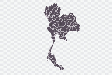 Thailand Map Graphite Color on White Background quality files Png