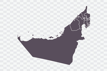 United Arab Emirates Map Graphite Color on White Background quality files Png