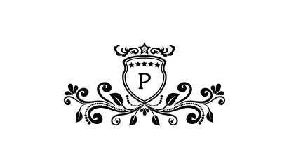 Luxury Elegant Leaf Card Logo P