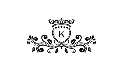 Luxury Elegant Leaf Card Logo K