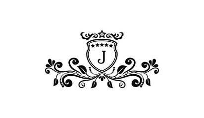 Luxury Elegant Leaf Card Logo J