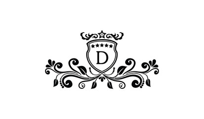 Luxury Elegant Leaf Card Logo D