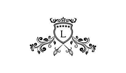 Luxury Elegant Leaves Logo L