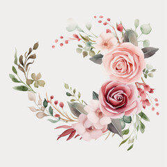 pink roses clip art 