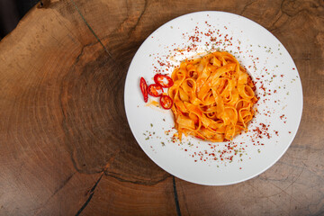 Delicious Italian pasta, Spaghetti, Fettuccine, Macaroni, Fusilli, Bow ties, Penne