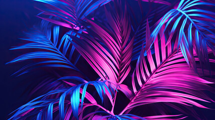 Fototapeta na wymiar a close up of a plant with purple and blue leaves. generative ai