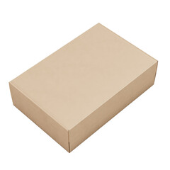 a image of a brown Corrugated Cardboard Box isolated on a white background