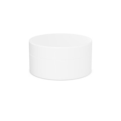 a white Cosmetic Jar isolated on a white background