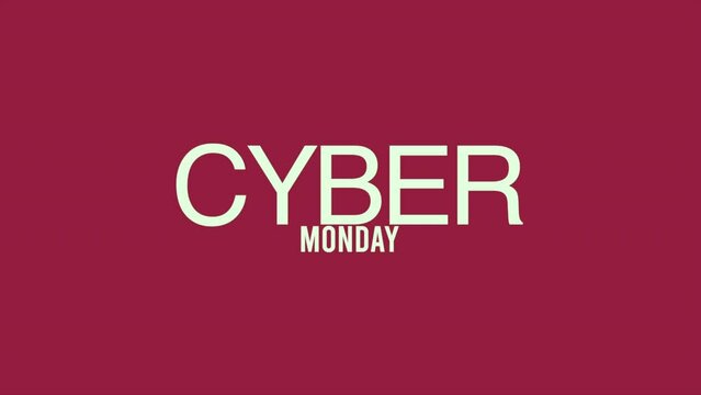 Modern Cyber Monday text on red gradient, motion abstract holidays, minimalism and promo style background
