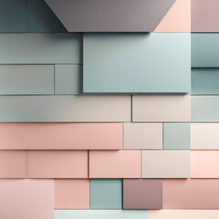 Abstract geometric background with squares, pastel colors. Generative AI
