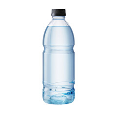 blank water bottle isolated on transparent background