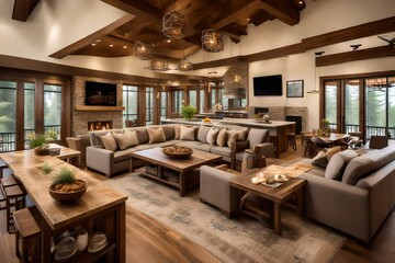 living room in a home