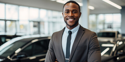 Black Male Car Salesman In Car Dealers