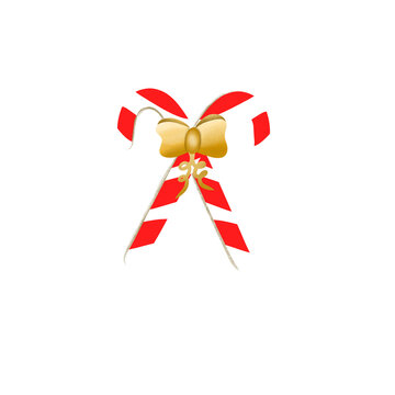 Candy cane with ribbon