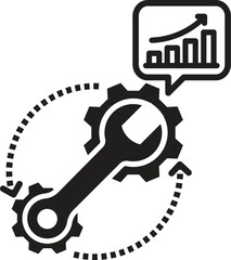 bmp optimize icon business process management optimize vector