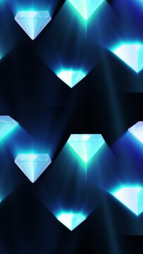 Diamonds Background. Calm background with  diamonds. Loop stock video.