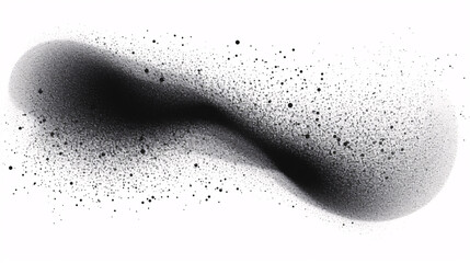 An abstract gradient composed of charcoal flecks, black dots, sand stippling and white-isolated dots is presented.