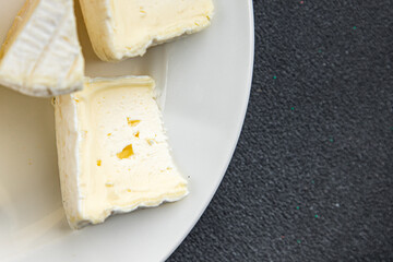 aged country cheese soft cheese white mold creamy taste eating cooking appetizer meal food snack on the table copy space food background rustic top view