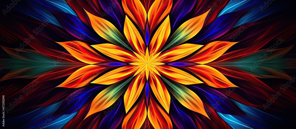Poster a stunning backdrop made of dynamic motion graphics gorgeous vibrant decorations a mosaic texture wi
