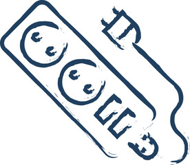 Power Strip hand drawn vector illustration