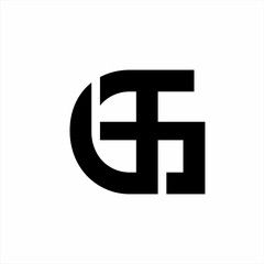 Abstract letter GT logo design.
