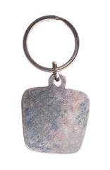 Blank keyring isolated on white background