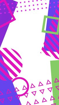 Abstract background frame bright colors. Colorful template. Loop stock video.