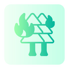 forest fire gradient icon