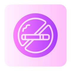 no smoking gradient icon