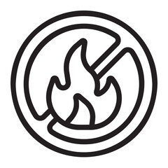 no fire line icon
