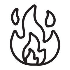 Obraz premium fire line icon