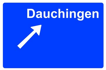 Illustration eines Autobahn-Ausfahrtschildes mit der Beschriftung 