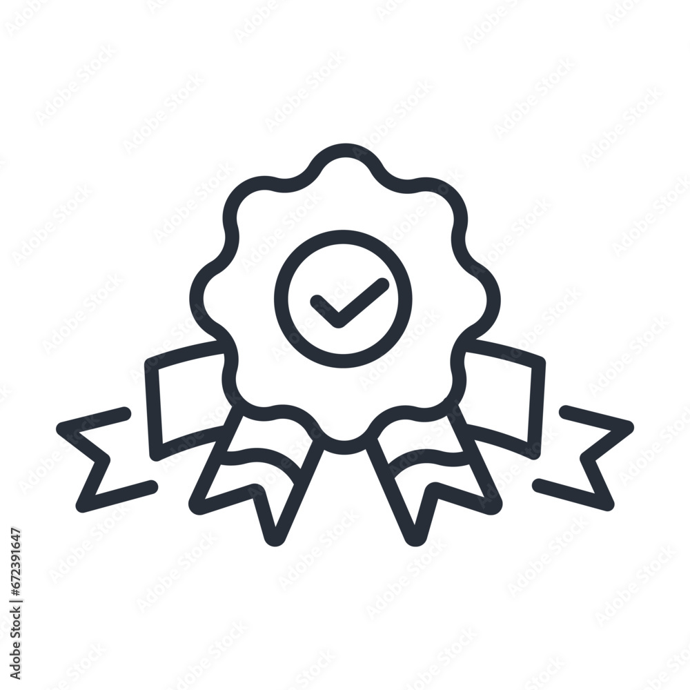 Poster validate icon. vector.editable stroke.linear style sign for use web design,logo.symbol illustration.