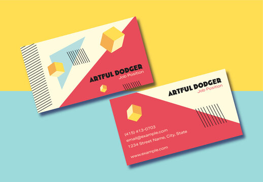 Abstract Geometric Business Card