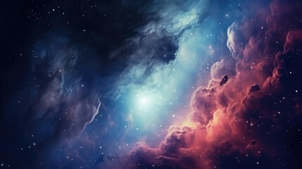 Fototapeta premium Stary night cosmos. colorful space galaxy cloud nebula